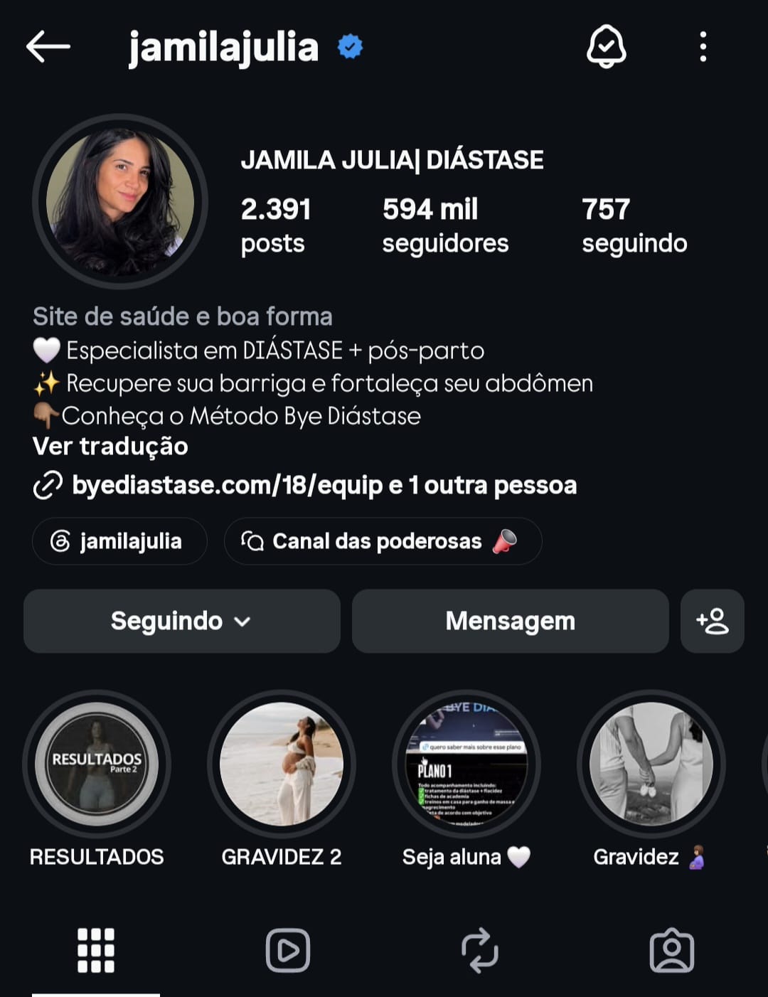 Instagram de Jamila Júlia