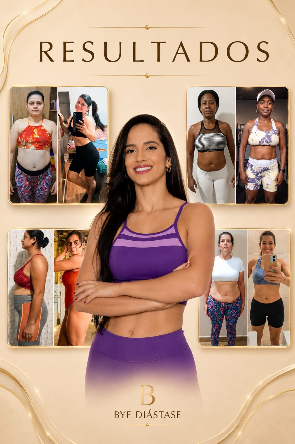 Antes e depois - aluna Bye Diástase