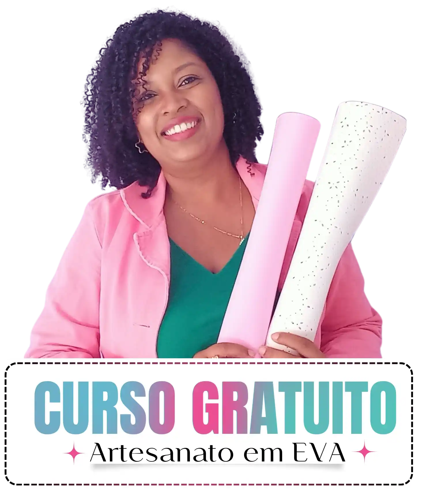 Prof. Laurita ensinando técnicas com EVA