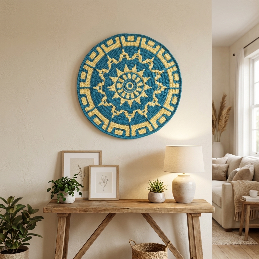 Almofada em Mosaico Crochet