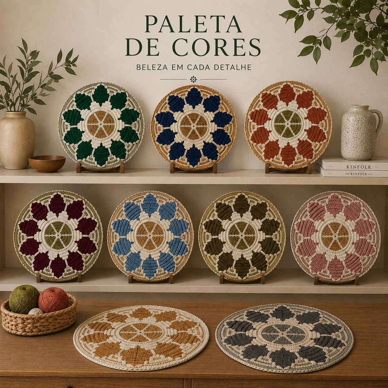 Peça de decoração em Mosaico Crochet
