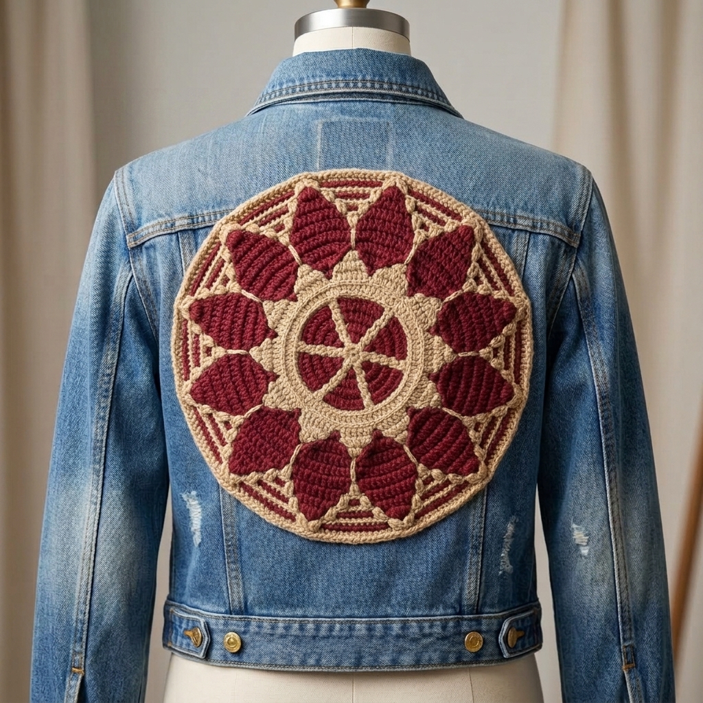 Aplique em Mosaico Crochet