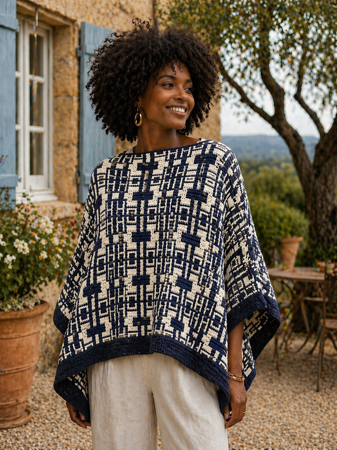 Almofada em Mosaico Crochet
