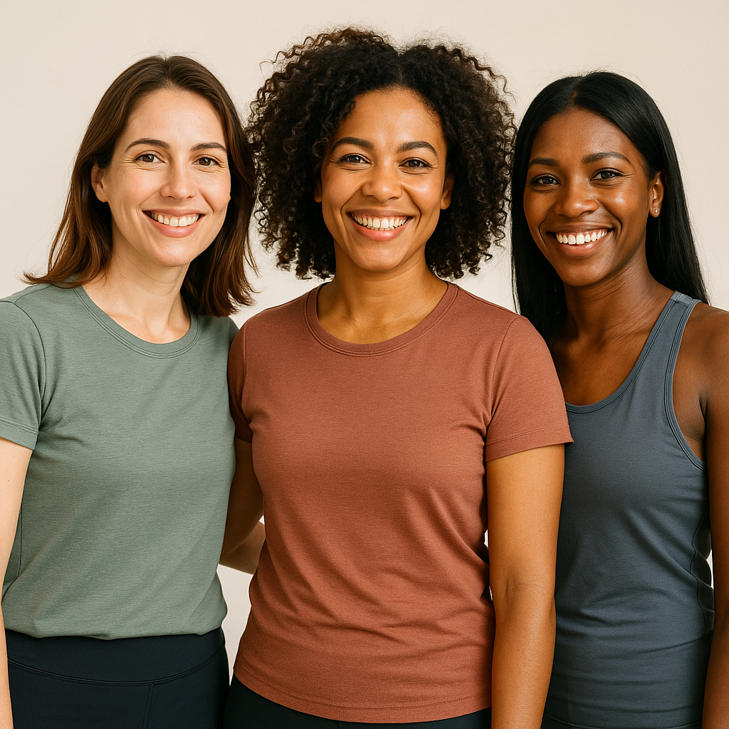 Grupo de mulheres brasileiras sorrindo