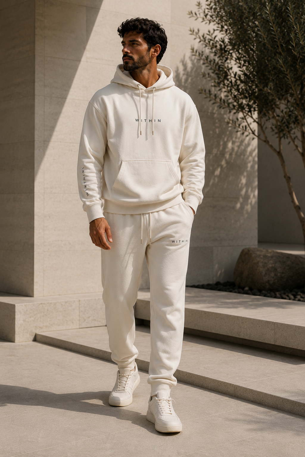 Detalhes do Hoodie Breathe off-white da marca Within