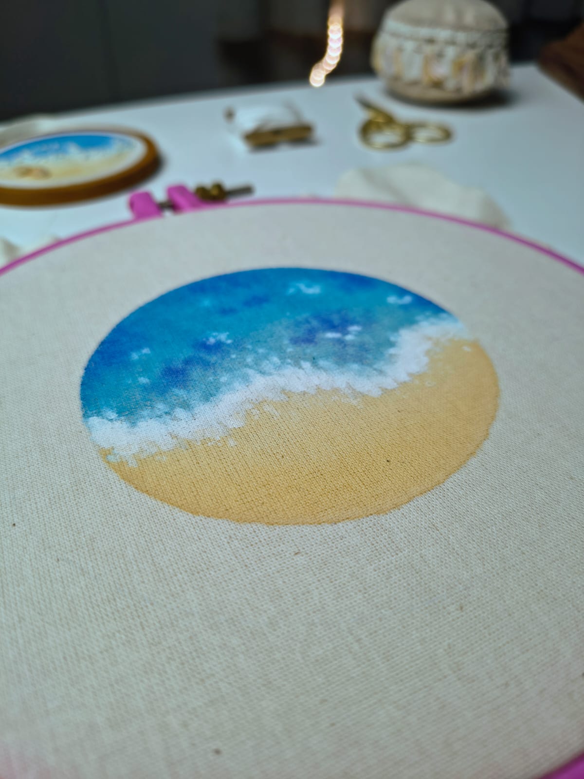 Textura de areia e espuma