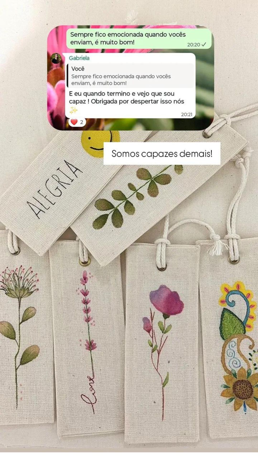 Marcadores criados por aluna