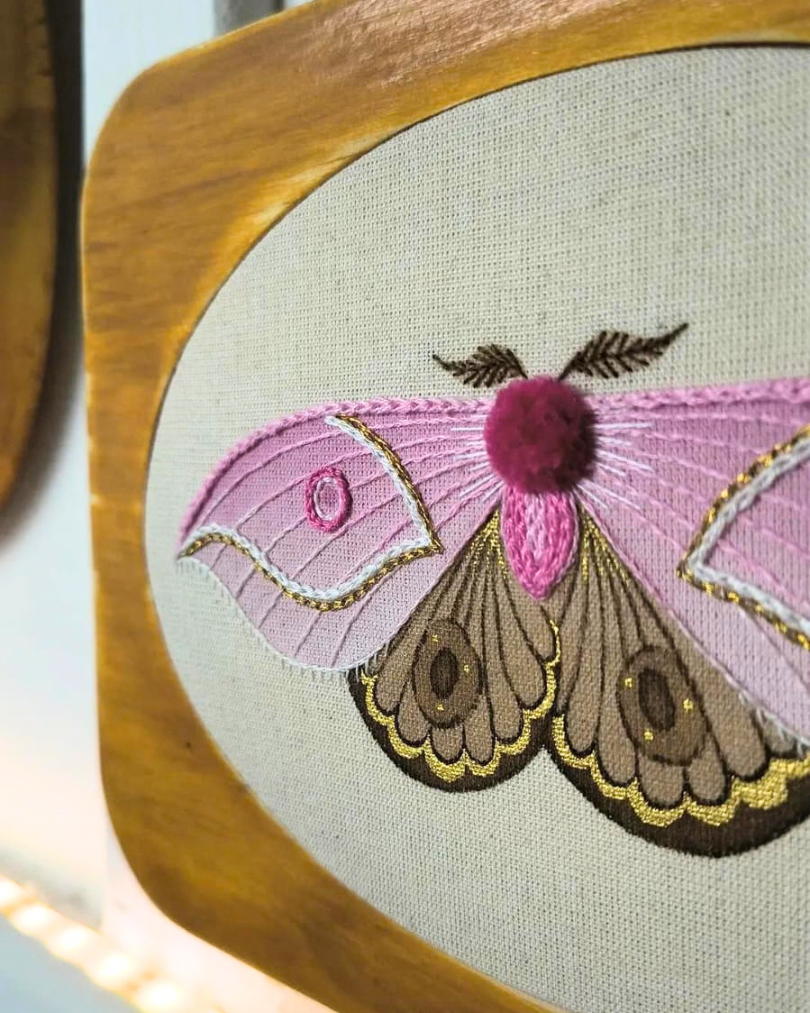 Exemplo de arte ensinada na Jornada da Mariposa Rosa
