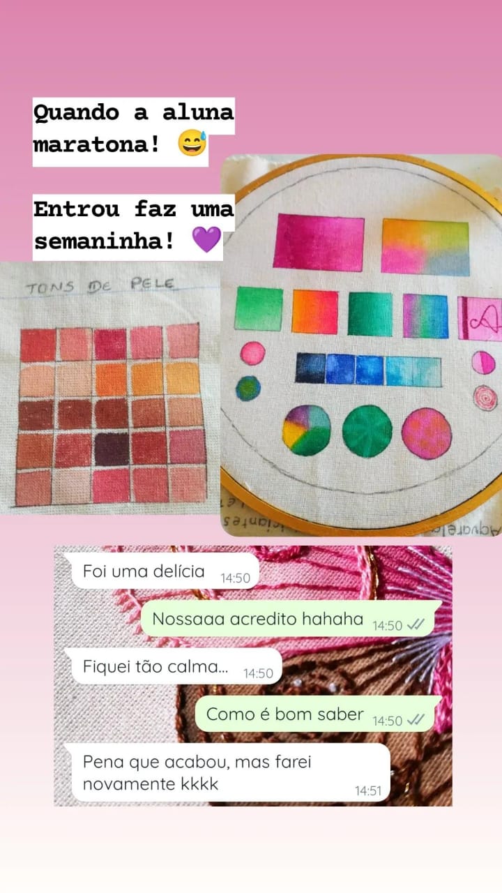 Relato compartilhado por aluna