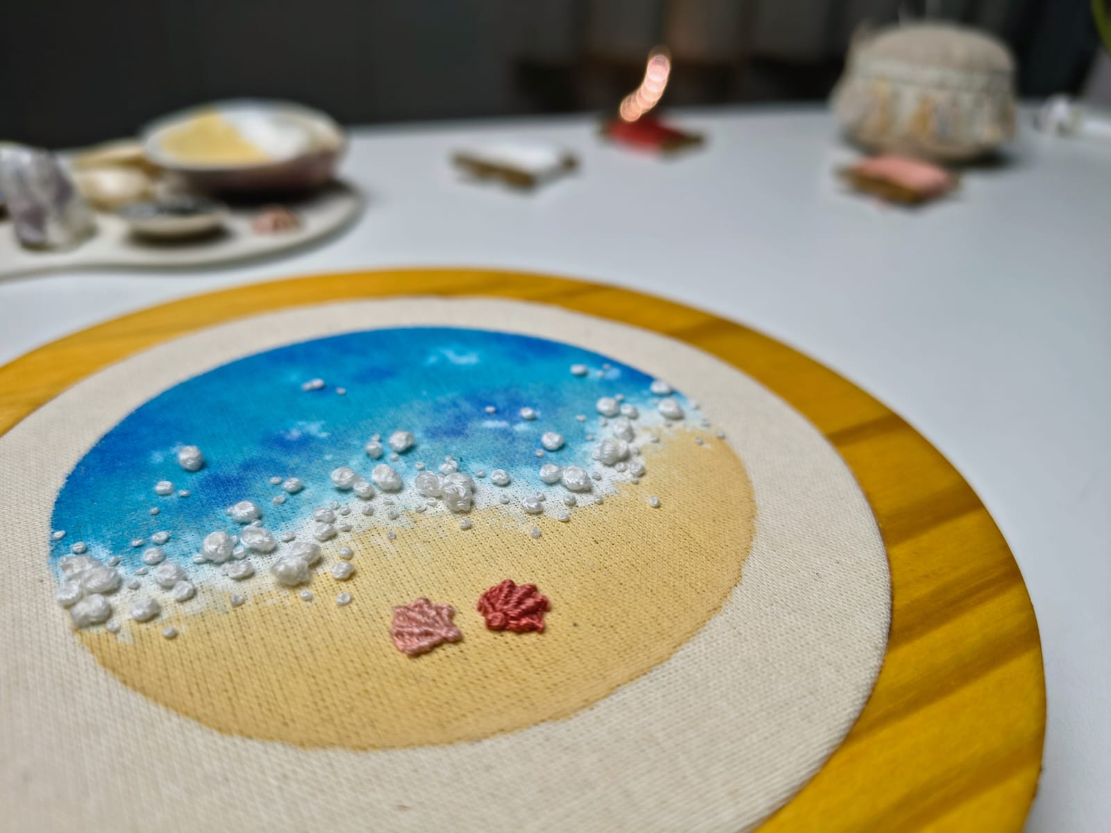 Detalhe do degradê do mar