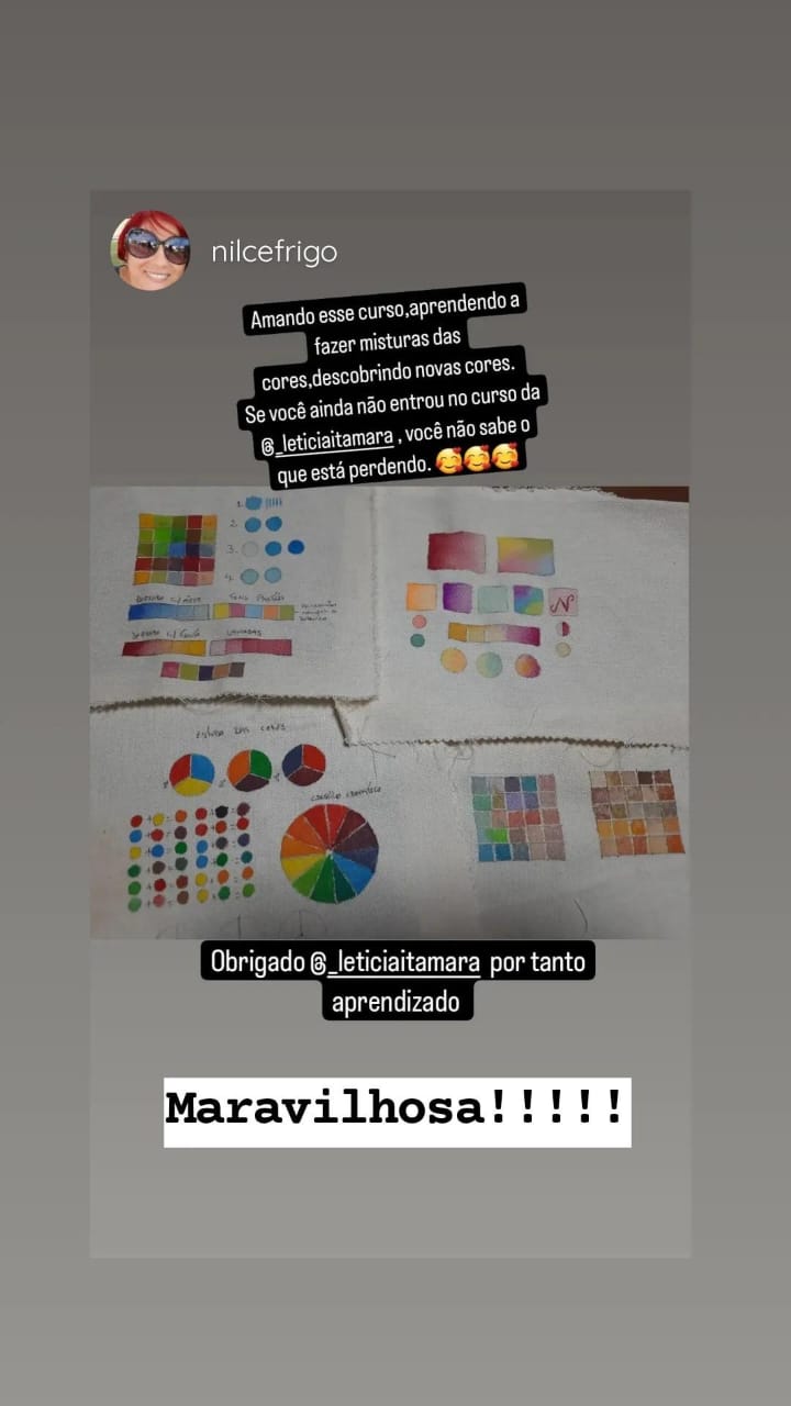 Depoimento de aluna finalizando exercício