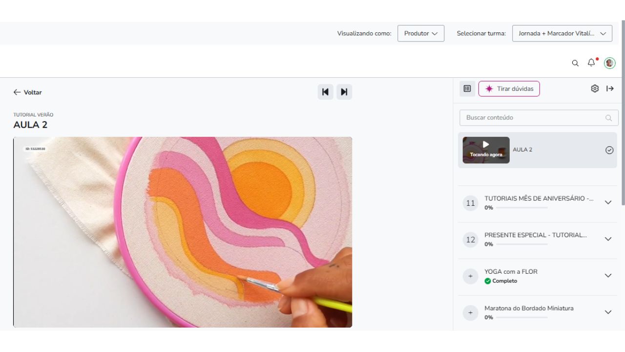 Dentro do Tutorial Verão na Hotmart