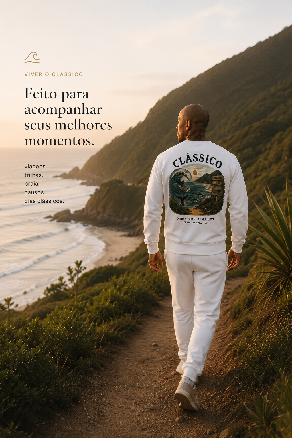 Moletom Clássico OSS Culture branco com estampa nas costas