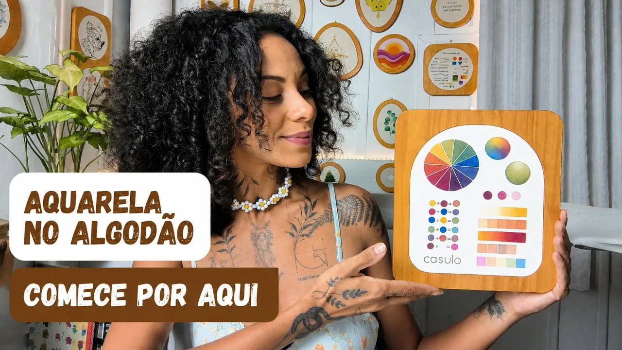 Aquarela no Algodão Cru mais Desafio 90 Dias