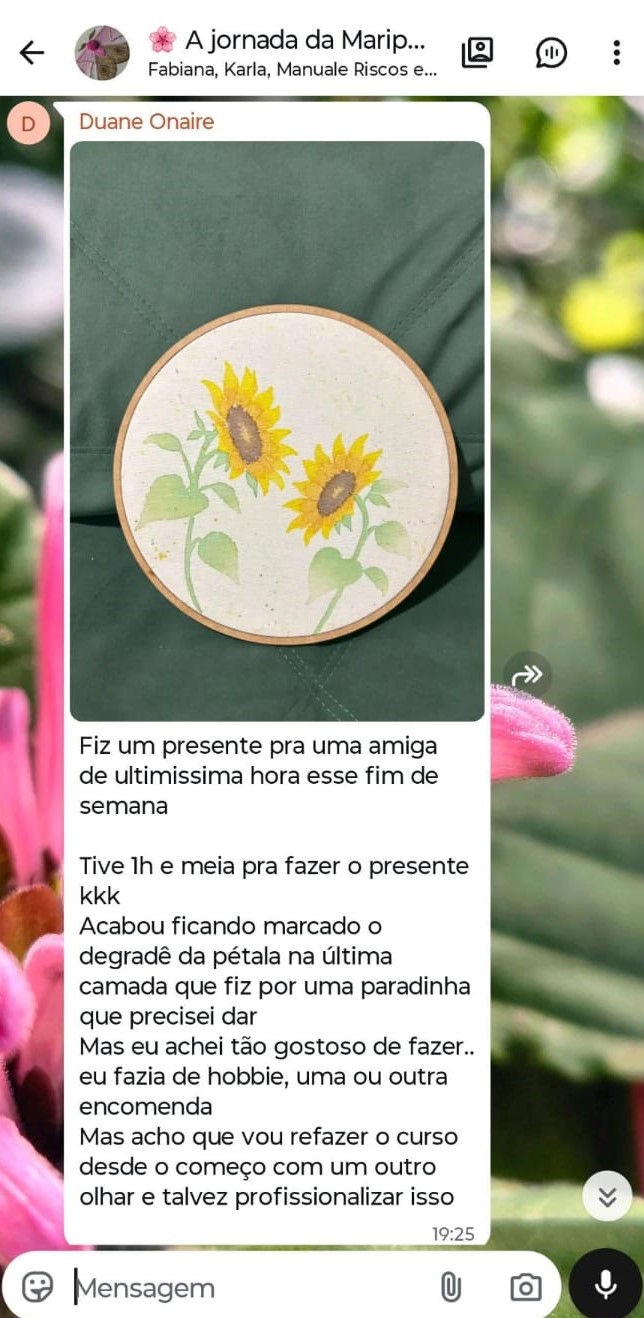 Trabalho realizado por aluna