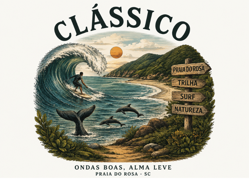 Arte Clássico OSS Culture inspirada na Praia do Rosa