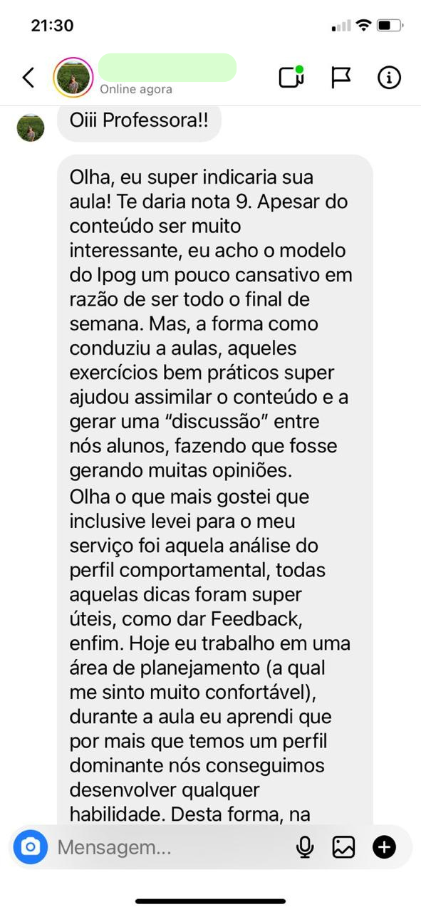 Print de depoimento 13