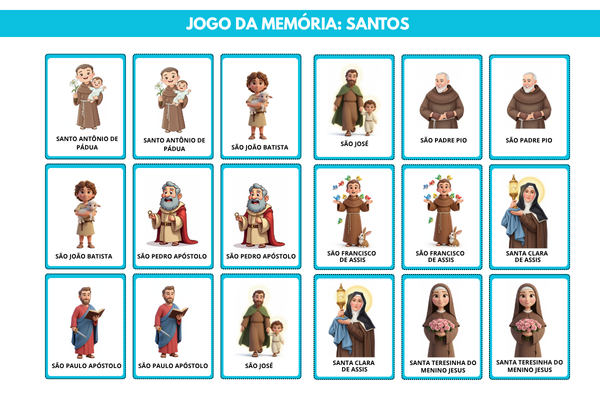 Jogo da Memória dos Santos