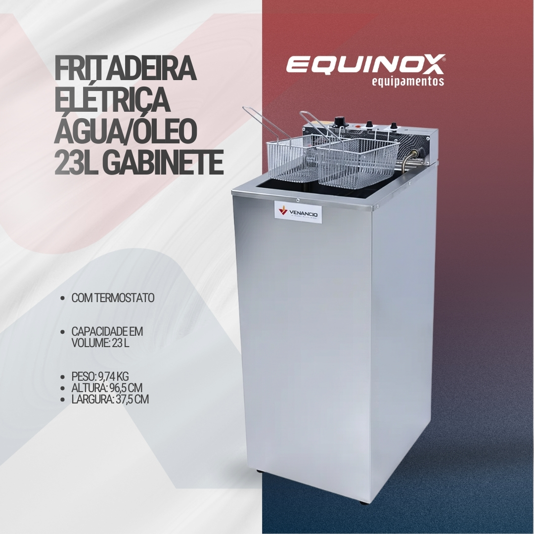 Fritadeira Industrial Elétrica Venâncio FIE5L 23L Prata