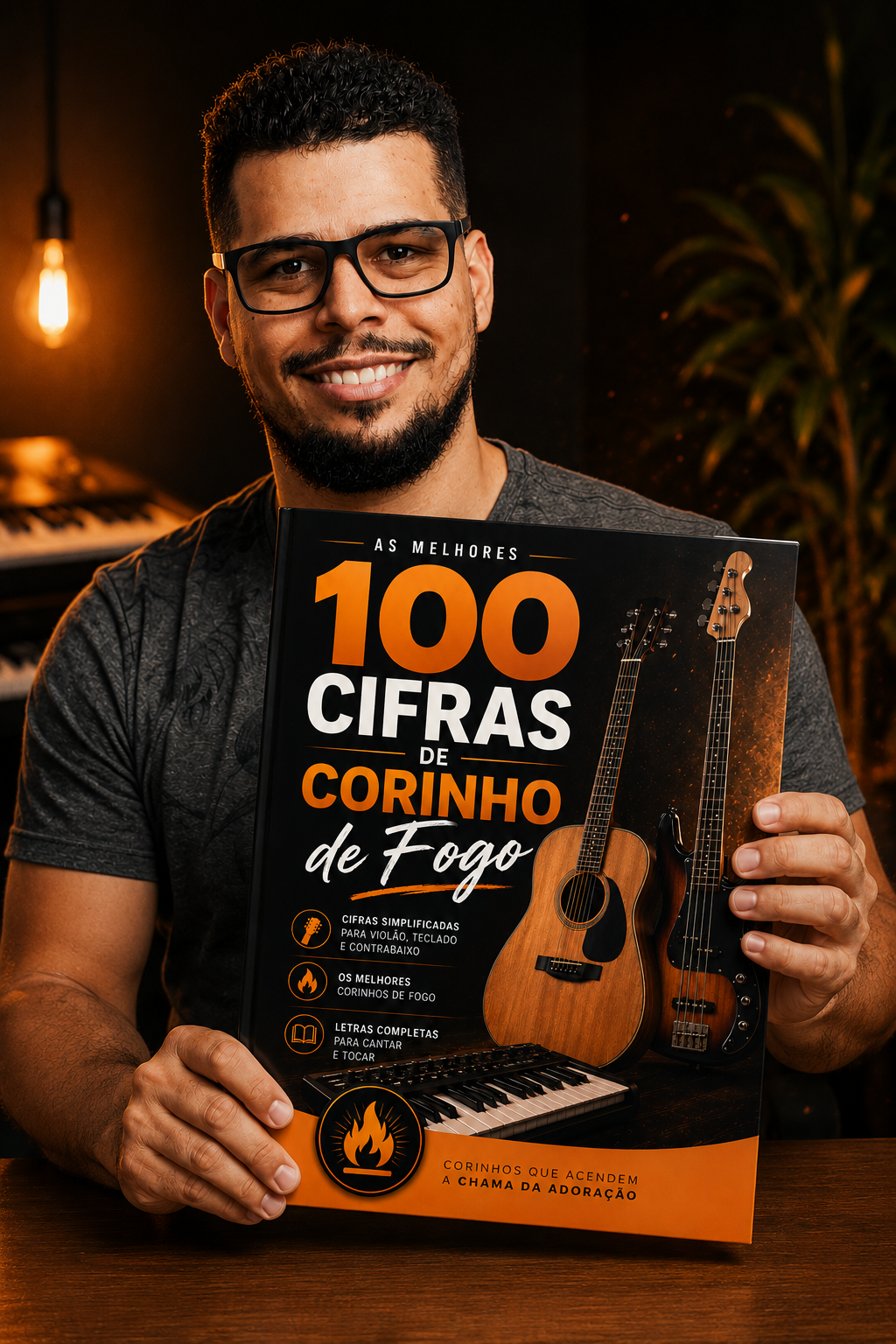 Mockup da Apostila Física As Melhores 100 Cifras de Corinho de Fogo