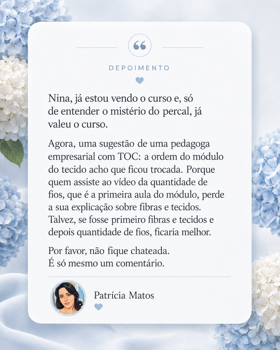 Depoimento de Aluna - Print WhatsApp 2