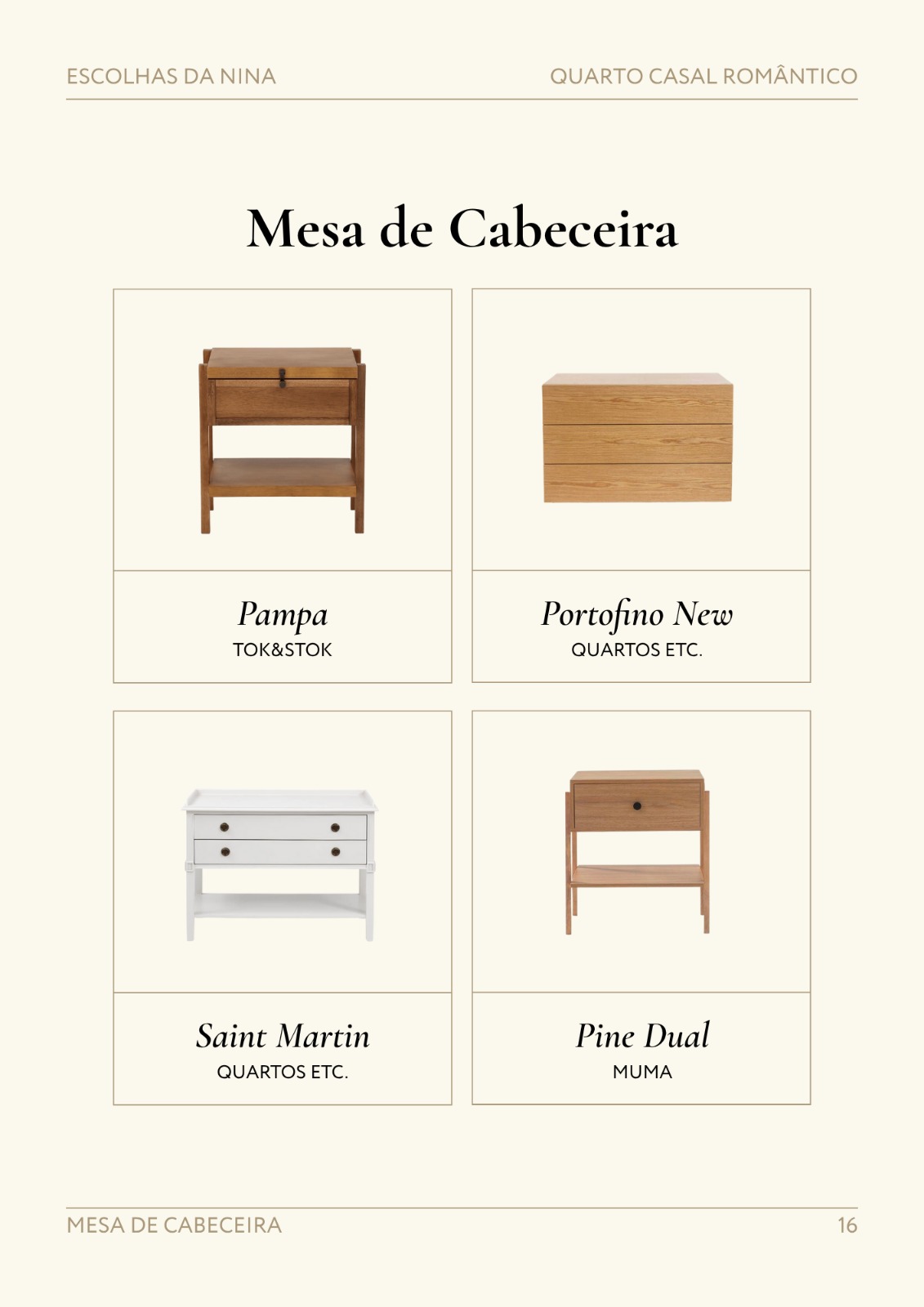 Lista de decoração exemplo 2