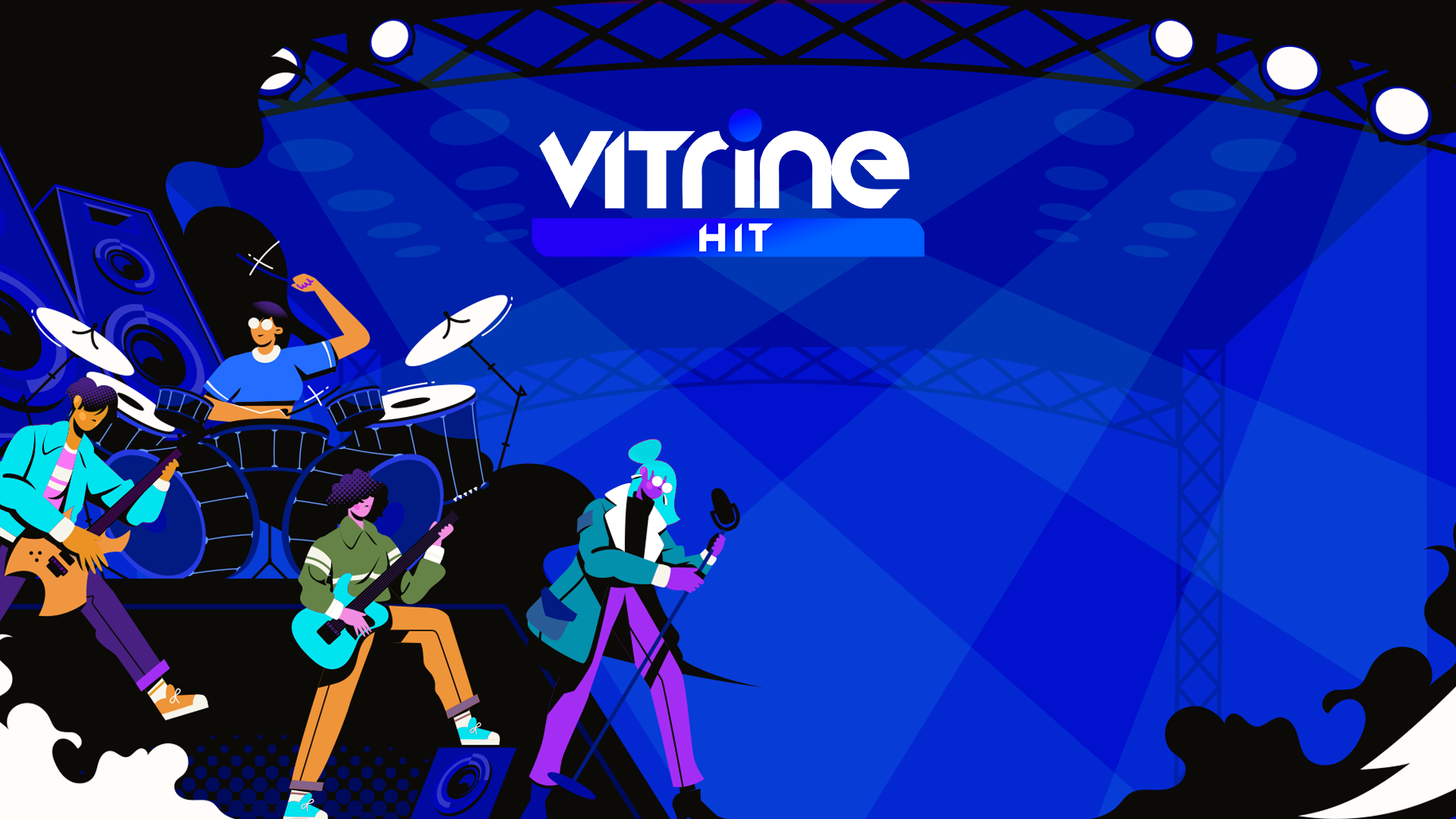 Painel da plataforma Vitrine Hit com gestão de músicas e audições