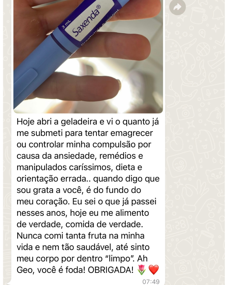 Depoimento visual - Resultado do Protocolo Metabólico