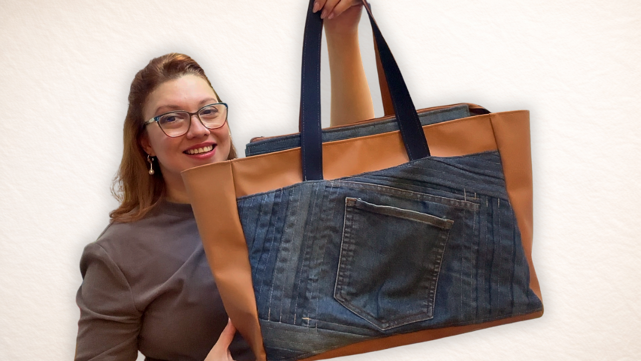 Jeans e materiais de costura