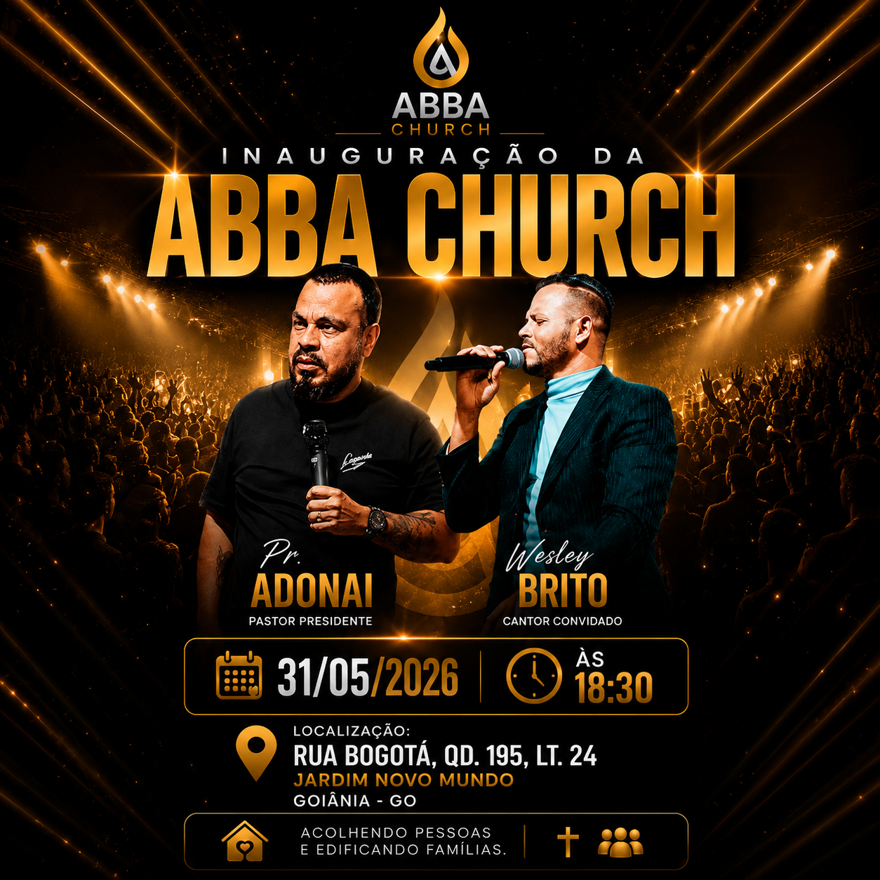 Inauguração Abba Church Convite