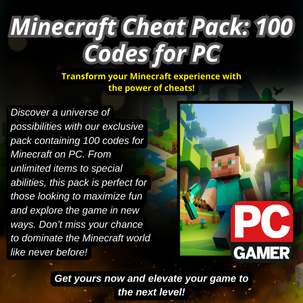 Minecraft Cheat Pack: 100 Codes for PC