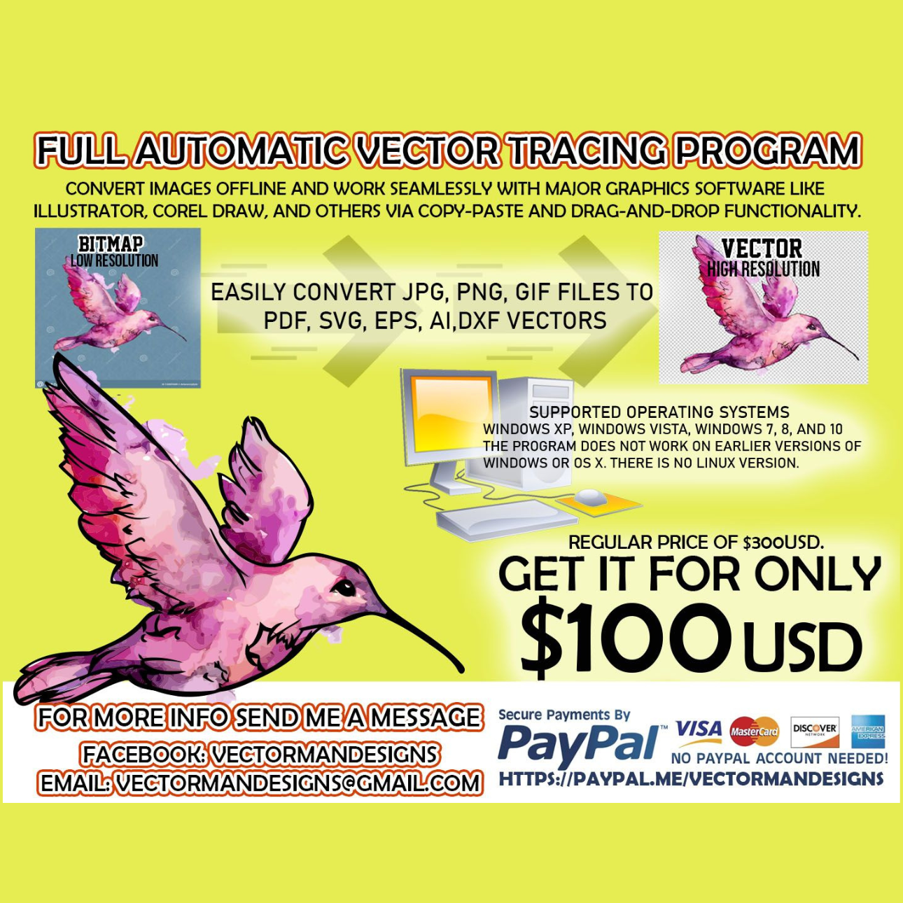 FULL VECTOR TRACING PROGRAM