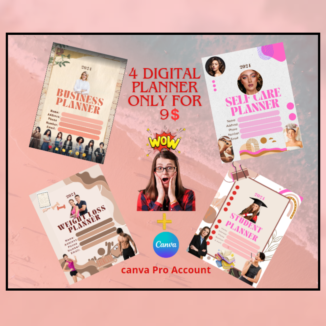 4 Digital Planner Pack