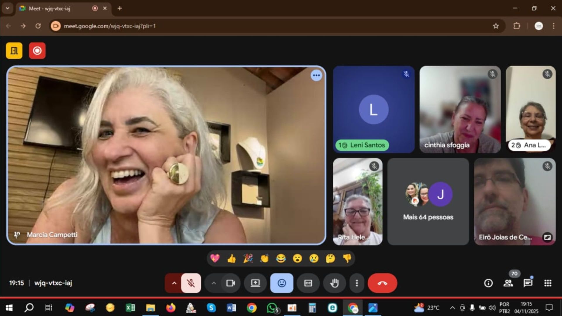 Captura de tela da live semanal Café com Vidrado