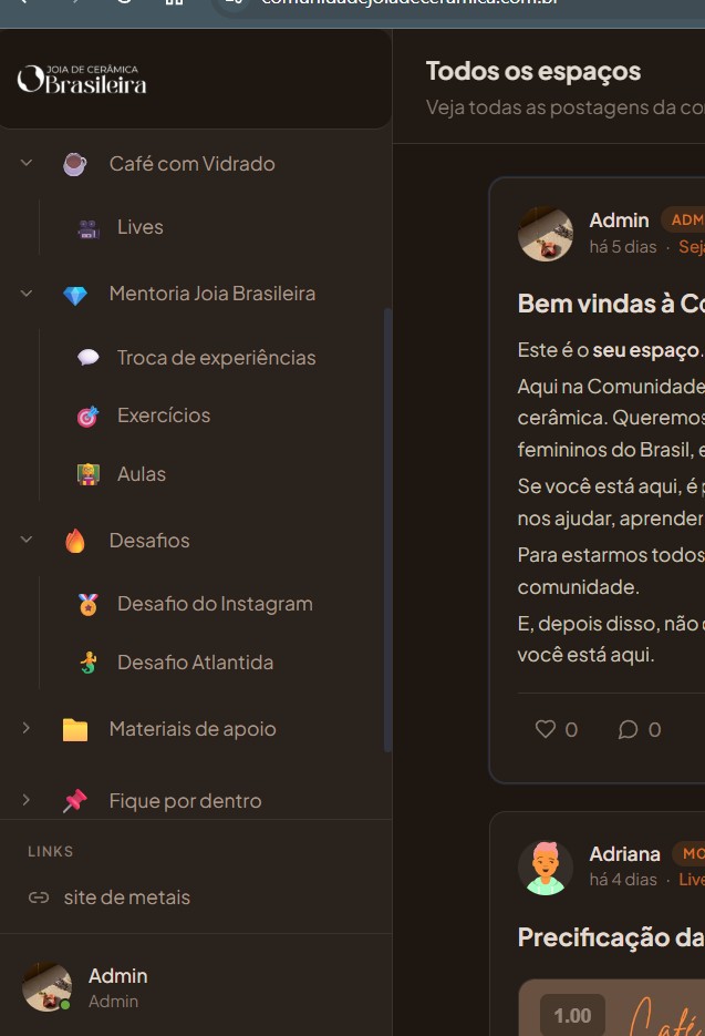 Alunas interagindo na comunidade